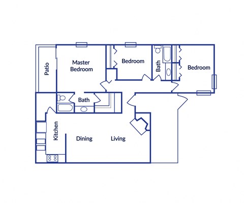 C2 2D Floorplan at Stanford Village in Norcross, GA